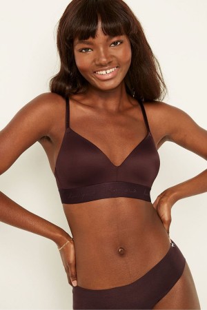 Burnt Umber Brown Victoria's Secret Wear Everywhere Smooth Lightly Lined Non Wired T-Shirt Bra | AVM-635892