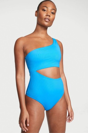 Capri Blue Victoria's Secret One Shoulder Swimsuit | UTW-341976