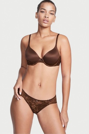 Caramel Kiss Brown Victoria's Secret Body by Victoria Smooth Lightly Lined Full Cup Bra | XAB-256470