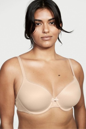 Champagne Nude Victoria's Secret Body by Victoria Smooth Full Cup Push Up Bra | BGX-716820