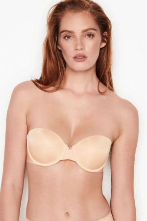 Champagne Nude Victoria's Secret Sexy Illusions by Victorias Secret Smooth Multiway Strapless Push Up Bra | ACH-950632