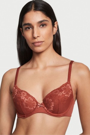 Clay Brown Victoria's Secret Body by Victoria Lace Lightly Lined Demi Bra | PHX-302975