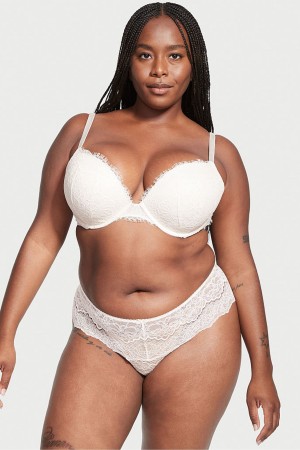 Coconut White Lace Victoria's Secret Dream Angels Bra | JPR-981243