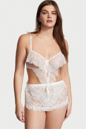 Coconut White Victoria's Secret Cutout Bodysuit | YKB-320149