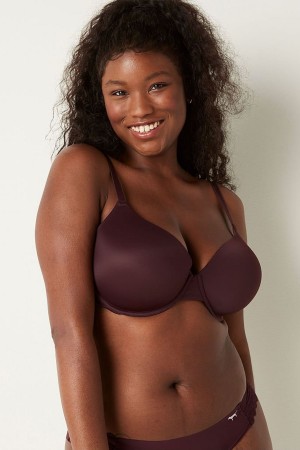 Coffee Brown Nude Victoria's Secret Wear Everywhere Smooth Lightly Lined T-Shirt Bra | OIX-908214