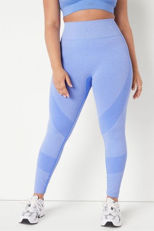 Cornflower Blue Marl Victoria's Secret Seamless High Waist Full Length Workout Tights | TRG-056491