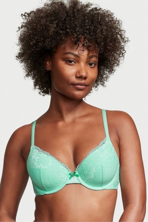 Creme De Mint Green Victoria's Secret Body by Victoria Lace Lightly Lined Full Cup Bra | NTY-879123