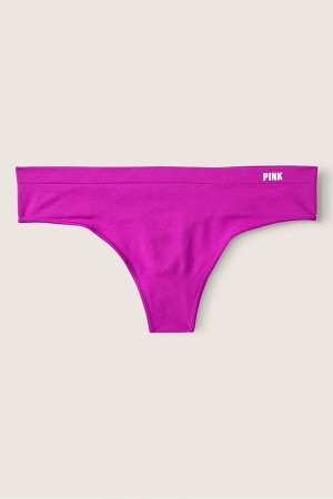 Dahlia Magenta Pink Victoria's Secret Seamless Thong Knickers | JBW-493652