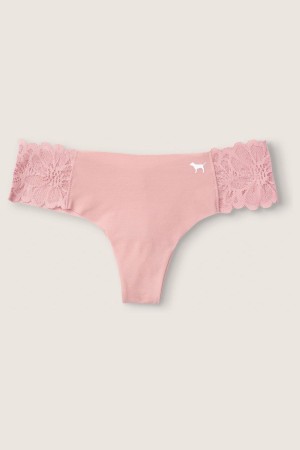 Damsel Pink Victoria's Secret No Show Thong Knickers | WAC-210576