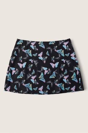 Dark Charcoal Grey Butterfly Victoria's Secret High Waist Swim Mini Skirt | BWO-021375