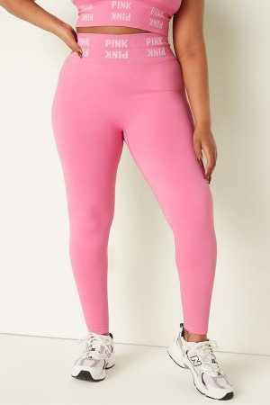 Dreamy Pink Victoria's Secret Seamless High Waist Leggings | CQM-917643