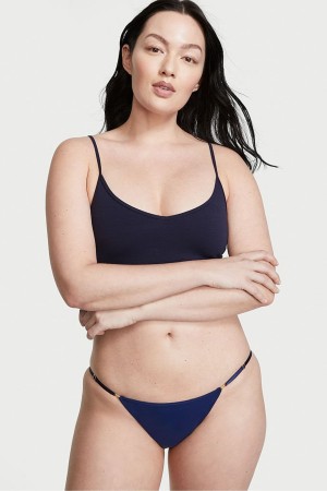 Ensign Navy Blue Victoria's Secret Smooth Bikini Knickers | MXE-320679