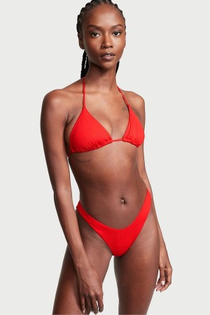 Flame Rib Red Victoria's Secret Bikini Bottom | SKC-689235