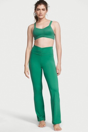 Gem Green Victoria's Secret Love Cloud Ruched Flare Legging | IMJ-750843