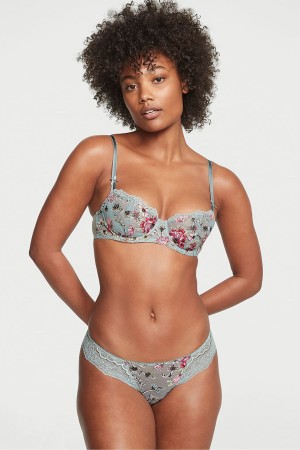 Green Victoria's Secret Dream Angels Embroidered Cheeky Knickers | TDX-104975