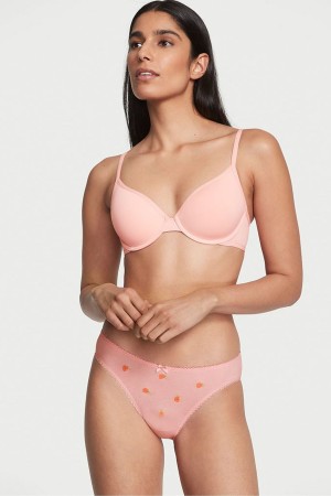 Happy Pink Peaches Victoria's Secret Cotton Bikini Knickers | KPJ-617895