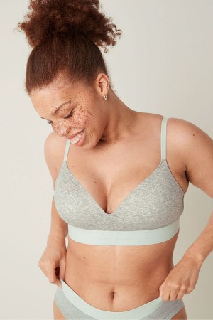 Heather Charcoal Grey Victoria's Secret Wear Everywhere Smooth Lightly Lined Non Wired T-Shirt Bra | BHR-760148