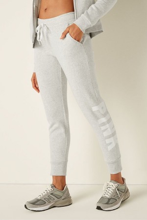 Heather Stone Grey Sans Logo Victoria's Secret Everyday Lounge Jogger | IZD-541679