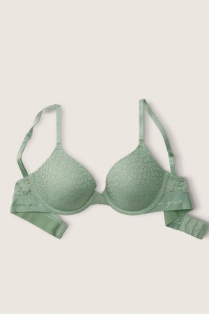 Iceberg Green Victoria's Secret Wear Everywhere Lace Lightly Lined T-Shirt Bra | DYE-934671