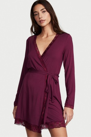 Kir Purple Victoria's Secret Modal Kimono Robe | DLV-753284