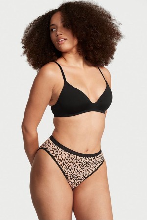 Leopard Brown Victoria's Secret Stretch Cotton High Leg Brief Knickers | DPI-731659