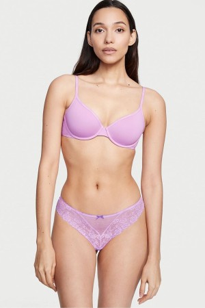 Lipstick Red Victoria's Secret The Lacie Lace Thong Knickers | CEK-298306