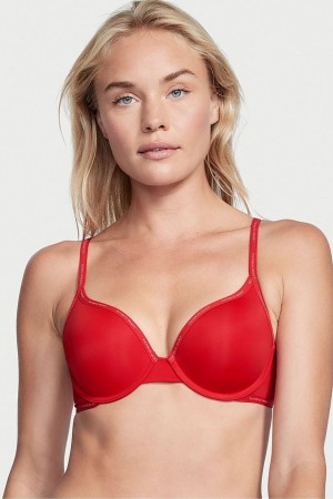 Lipstick Red Victoria's Secret The T-Shirt Logo Strap Bra | TGL-137605