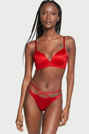 Lipstick Red Victoria's Secret Very Sexy Strappy Thong Knickers | UDN-468910