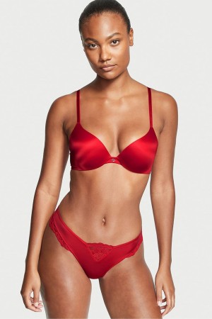 Lipstick Red Victoria's Secret Very Sexy Lace Thong Knickers | ICT-675143