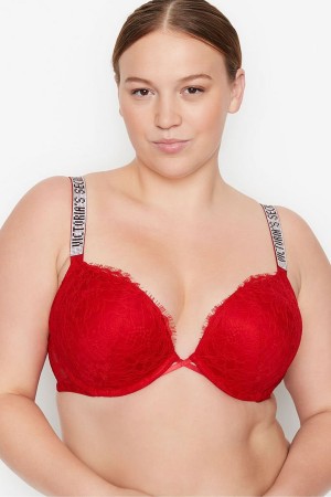 Lipstick Red Victoria's Secret Very Sexy Shine Strap Add 2 Cups Bombshell Bra | NFM-815362