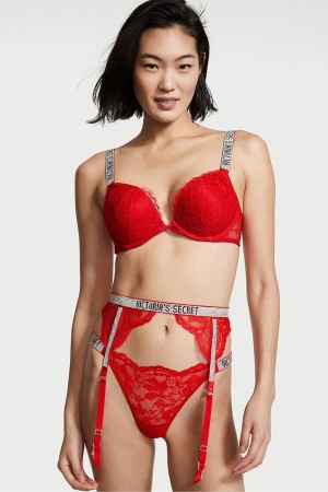 Lipstick Red Victoria's Secret Very Sexy Shine Strap Suspenders | BMJ-930587