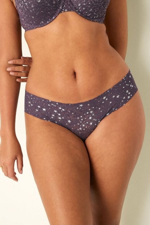 Mauve Purple Victoria's Secret No-Show No Show Soft Lace Cheekster Knickers | OED-694258