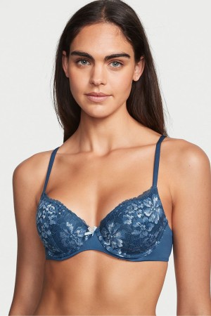 Midnight Sea Ombre Blue Victoria's Secret Body by Victoria Lace Lightly Lined Demi Bra | ZVR-429037