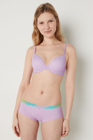 Misty Lilac Purple Victoria's Secret Wear Everywhere Smooth Push Up T-Shirt Bra | EVL-498357