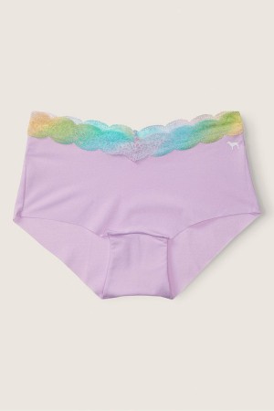 Misty Lilac With Gradient Lace Victoria's Secret No-Show No-Show Boyshort Knickers | PUO-536814