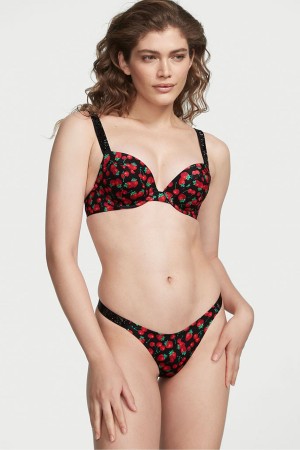 Mixed Berry Victoria's Secret Shine Strap Push Up Bikini Top | CYA-423096