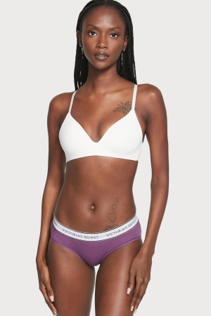 Mystified Purple Victoria's Secret Stretch Cotton Logo Knickers | BXC-745302