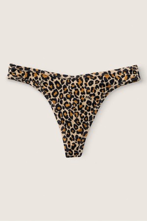 Natural Leo Victoria's Secret Stretch Cotton Cotton Thong Knickers | UZN-980213