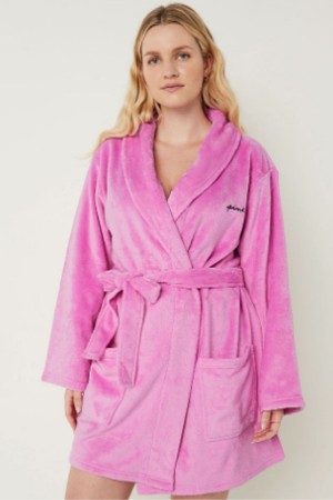 Pink Bloom Victoria's Secret Cosy Long Sleeve Dressing Gown | IZV-194308