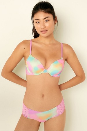 Pink Bubble Blur Victoria's Secret Wear Everywhere Smooth Lightly Lined T-Shirt Bra | XEN-712806