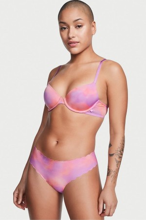 Pink Soft Ombre Victoria's Secret Sexy Illusions by Victorias Secret No Show Thong Knickers | UYH-193745