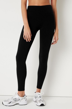 Pure Black Victoria's Secret High Waist Full Length Legging | CFD-274589