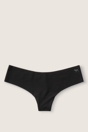 Pure Black Victoria's Secret No-Show No Show Thong Knickers | IAW-629057