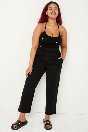 Pure Black Victoria's Secret Track Ankle Jogger | AFK-024165