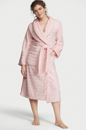 Purest Pink Victoria's Secret Long Cosy Robe | QKU-601842