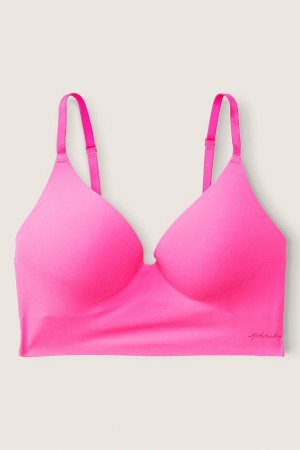 Radiant Rose Pink Victoria's Secret Smooth Non Wired Push Up Bralette | FTM-605381