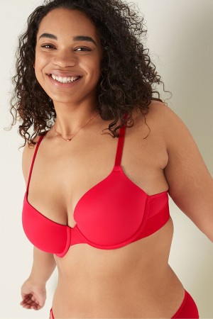 Red Pepper Victoria's Secret Wear Everywhere Smooth Lightly Lined T-Shirt Bra | BYC-216470