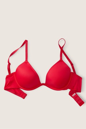 Red Pepper Victoria's Secret Wear Everywhere Smooth Lightest Lined T-Shirt Bra | VBJ-756423