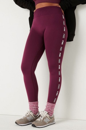 Rich Maroon Red Victoria's Secret Seamless High Waist Full Length Legging | VNK-798132