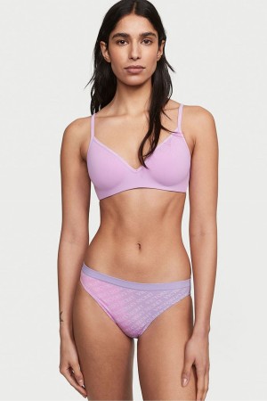 Secret Crush Purple Ombre Victoria's Secret Seamless Bikini Knickers | CMJ-435896